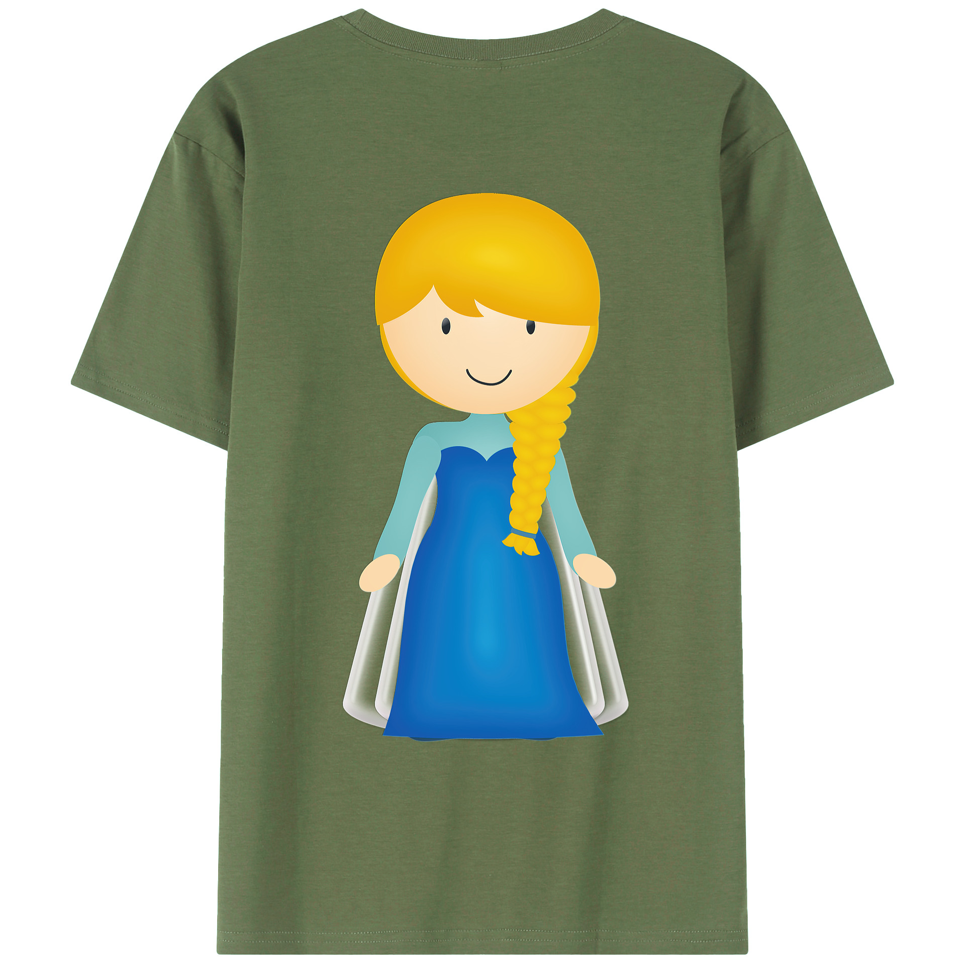 （画像用） アナと雪の女王 アンナ エルサ Frozen Anna Elsa 綿100％ メンズ半袖Tシャツ（バックプリント） 通気性